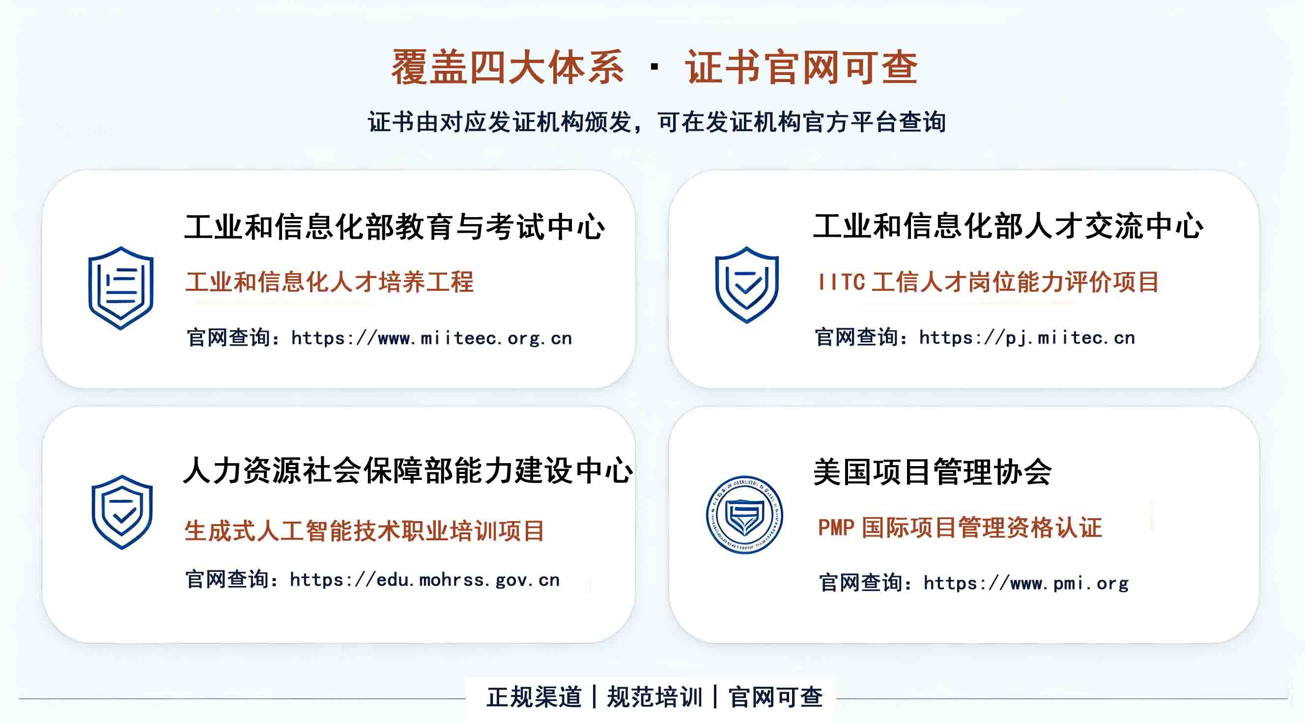 四大发证体系授权单位招生合作机构